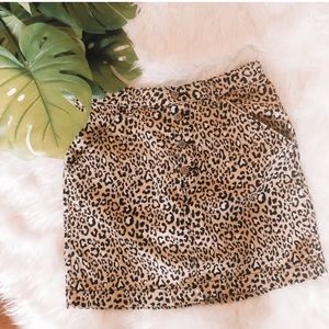 Hollister Ultra High Rise Leopard Printed Skirt